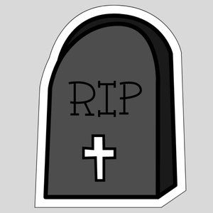 Halloween R.I.P Sticker,3 inches big 3/10% off